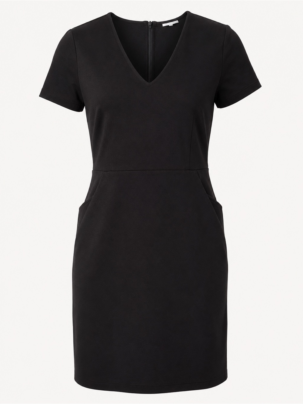 Old Navy Black V-Neck Sheath Dress with Pockets